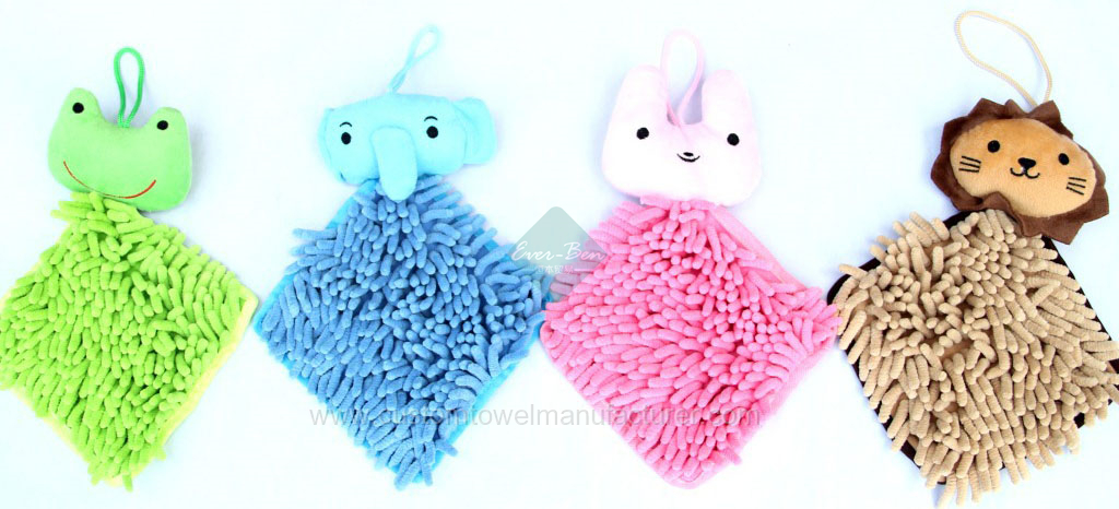 China Bulk Wholesale Chenille Fabric Microfiber Lovely Animal Cleaning TowelCartoon Hand Towels Use For Kitchen Bathroom Office Supplier